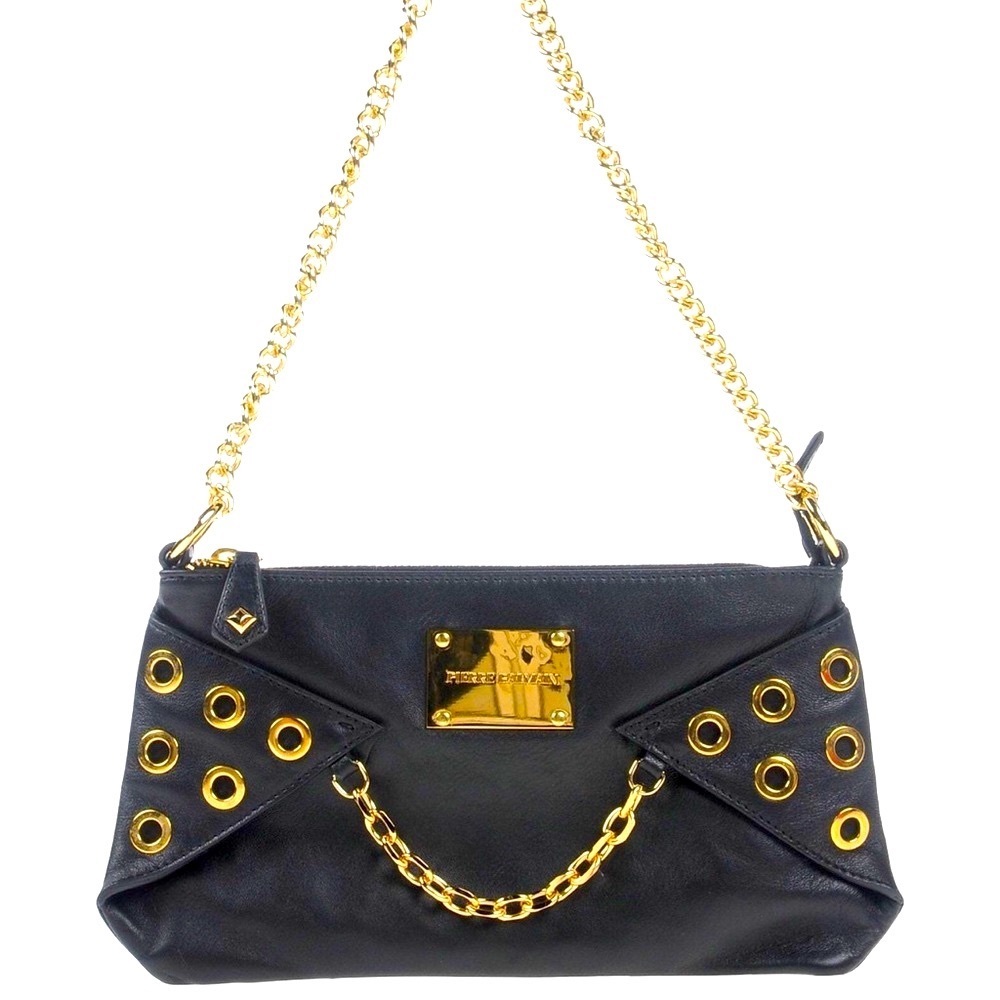 Pierre Balmain Soft Black Leather Handbag